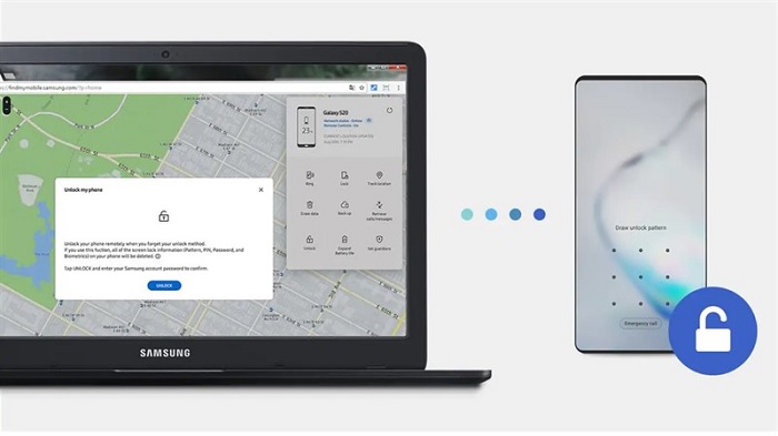 cach tim thiet bi samsung 1