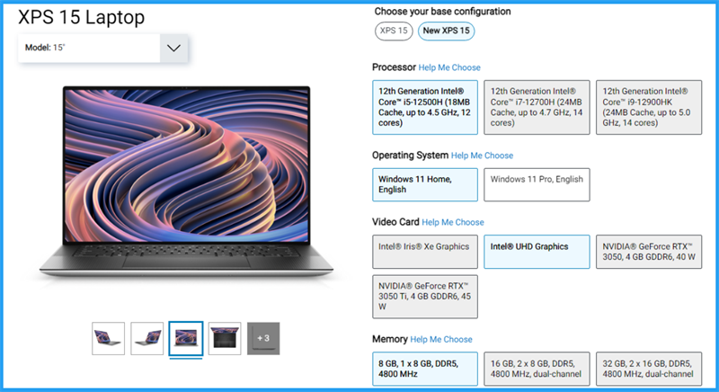 Dell XPS 15 và XPS 17 2022 Màn hình cảm ứng 4K, Card đồ họa Nvidia 2 laptop xps 15 2022 2