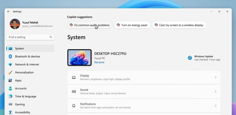Copilot trên Windows 11 phiên bản 24H2 (Cập nhật 2024): Những tính năng mới đáng chú ý 7 Windows