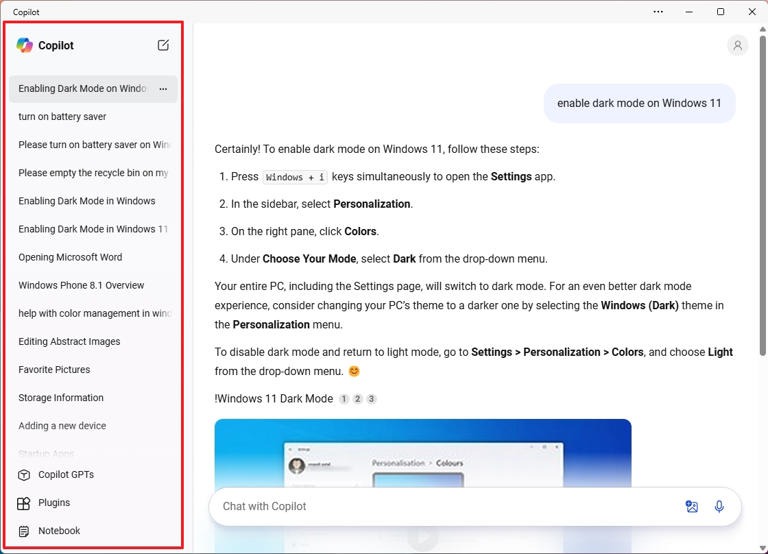 Copilot trên Windows 11 phiên bản 24H2 (Cập nhật 2024): Những tính năng mới đáng chú ý 6 Windows