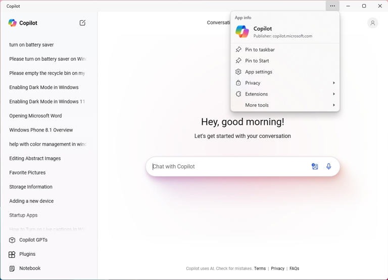 Copilot trên Windows 11 phiên bản 24H2 (Cập nhật 2024): Những tính năng mới đáng chú ý 2 Windows