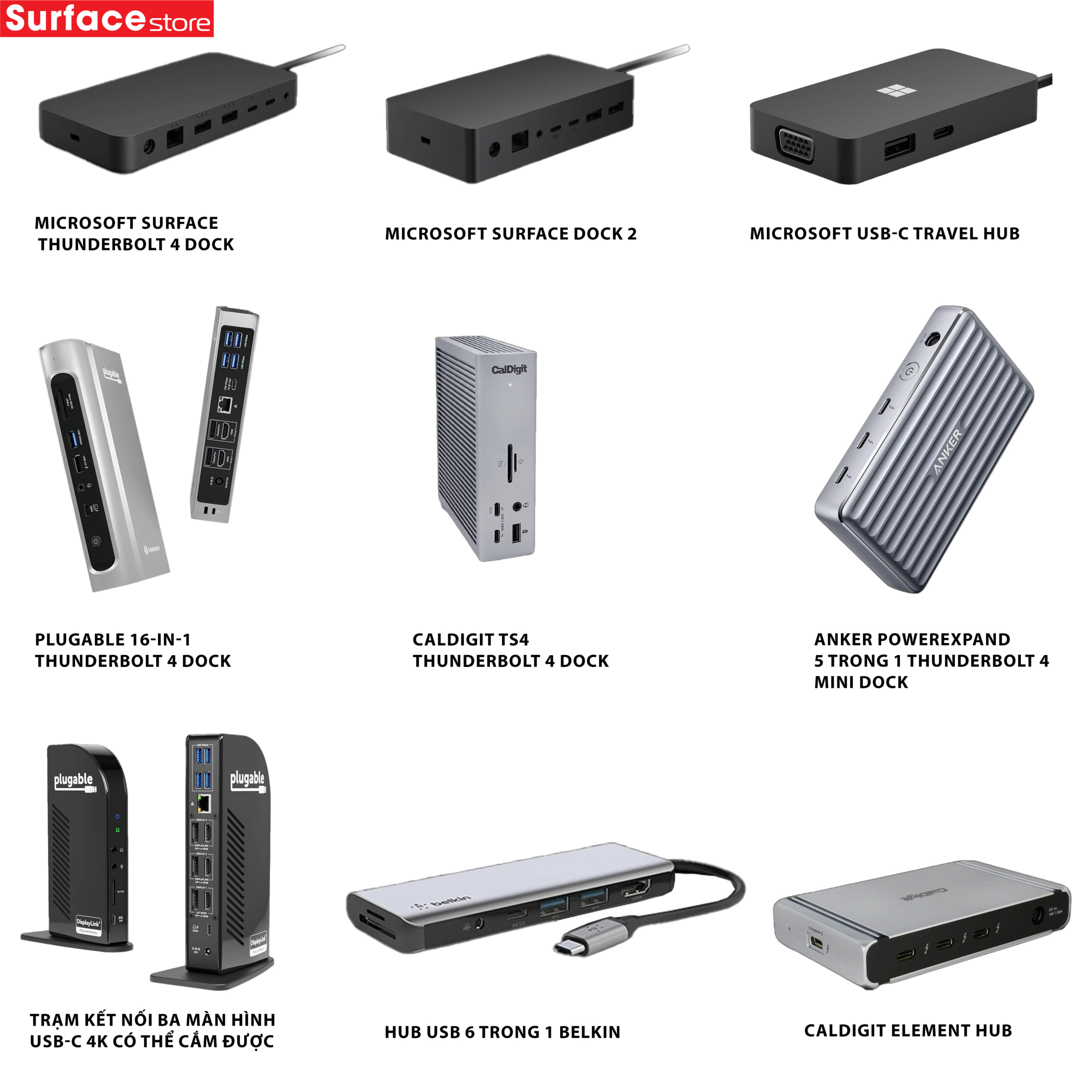 Các Dock kết nối tốt nhất cho Surface Pro trong năm 2024 2 Dock