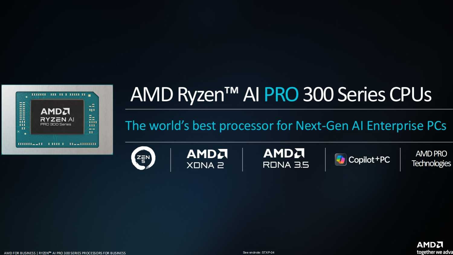 AMD ra mắt chip Ryzen AI Pro 300 mới, nâng cấp hiệu năng Copilot+ trên laptop doanh nghiệp 3 Ryzen