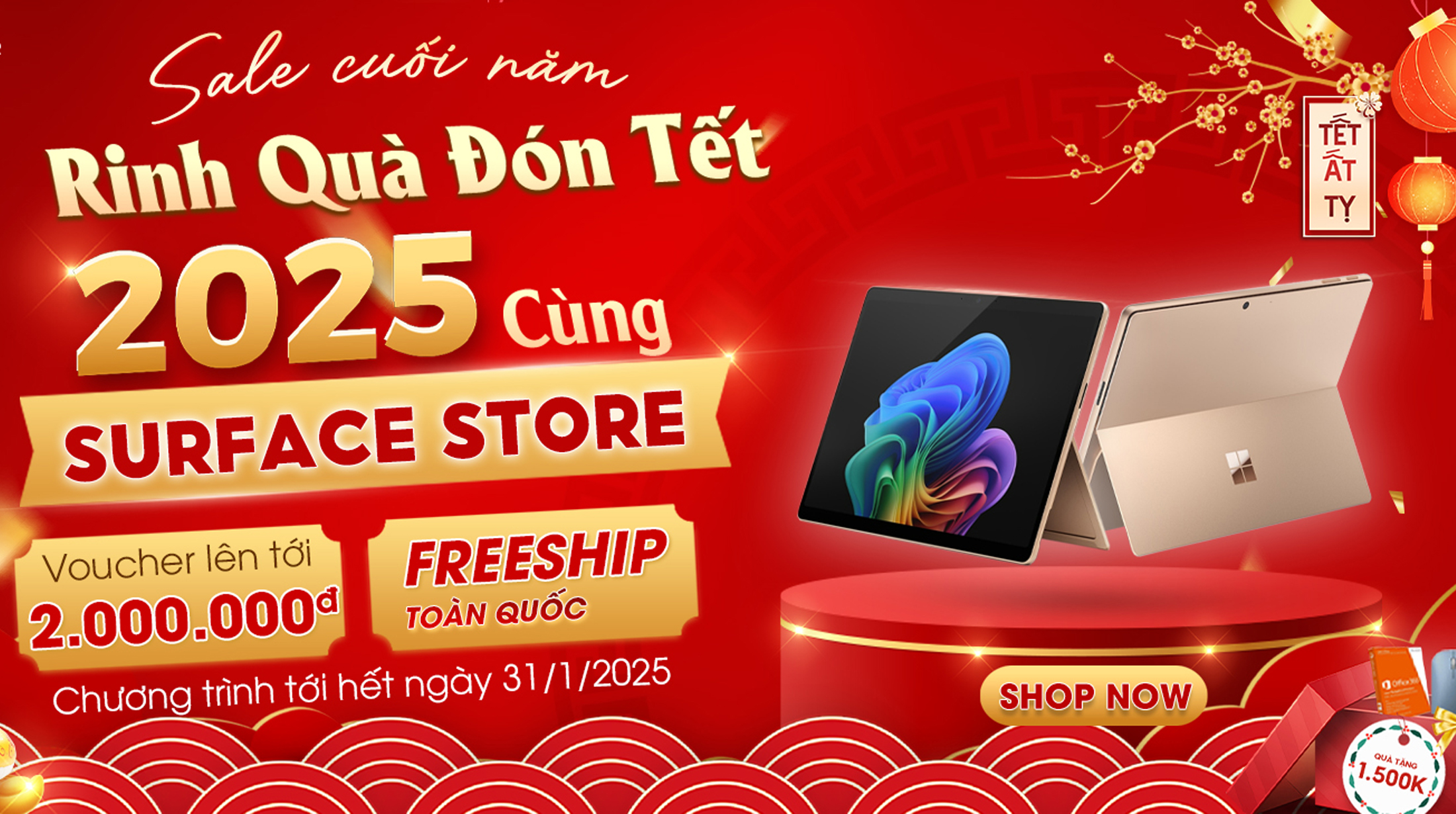 SIÊU SALE CUỐI NĂM – MUA NGAY SURFACE, ĐÓN TẾT NHƯ Ý! 1 SURFACE